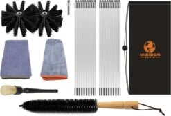 Schoorsteenveegset - 8 Meter - 2 Borstelkoppen - Professioneel - Schoorsteen Borstel - Veegkit - Haardset Voor Houtkachel - Flexibel - Schoorsteenveger - Pelletkachel Accessoires - Schoorsteen Reiniger - Geschikt Voor Boormachines