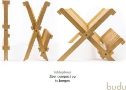 Budu Afdruiprek - Afdruiprekje Van Bamboe Hout - Afdruiprek Voor Afwas - Vaatwasrek - Keukenrek - Inklapbaar - Opvouwbaar - -HG Sales 1200x856 2