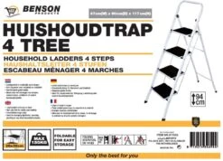 Benson Huishoudtrap 4 Treden - Anti Slip 13 Benson Huishoudtrap 4 Treden - Anti Slip -HG Sales 1200x866 2