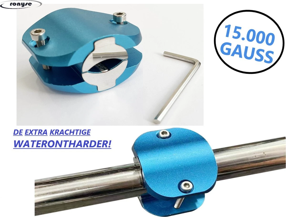 Magnetische Waterontharder 15.000 Gauss - Professionele Waterontharder Magneet - Waterontkalker Waterleiding - Blauw - Anti Kalk 1 Magnetische Waterontharder 15.000 Gauss - Professionele Waterontharder Magneet - Waterontkalker Waterleiding - Blauw - Anti Kalk