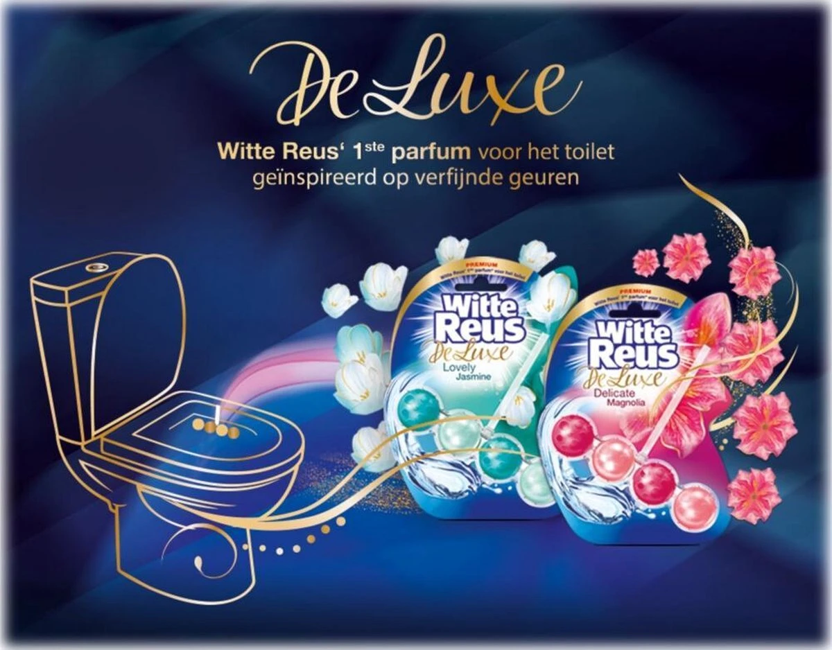 Witte Reus DeLuxe Toiletblok - Delicate Magnolia - WC Blokjes Voordeelverpakking - 20 Stuks 5 Witte Reus DeLuxe Toiletblok - Delicate Magnolia - WC Blokjes Voordeelverpakking - 20 Stuks - Afbeelding 5