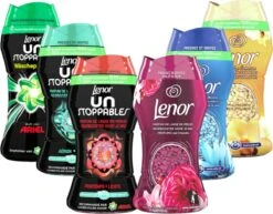 Lenor Geurbooster - Geurparels - Ariel & Fris & Lente Fris & Jasmijn & Zeebries & Gouden Orchidee - 6x11 Wasbeurten - Voordeelverpakking - Halfjaarbox