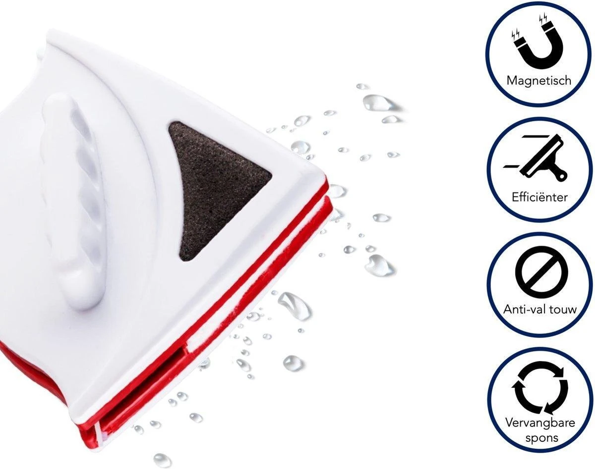 Merkloos Magnetische Raamwisser - Ruitenreiniger - Inclusief 24 Sponsjes + 4 Wissers + 4 Buttons 3 Merkloos Magnetische Raamwisser - Ruitenreiniger - Inclusief 24 Sponsjes + 4 Wissers + 4 Buttons - Afbeelding 3