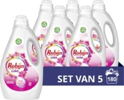Robijn Color Pink Sensation Vloeibaar Wasmiddel - 5 X 36 Wasbeurten - Voordeelverpakking