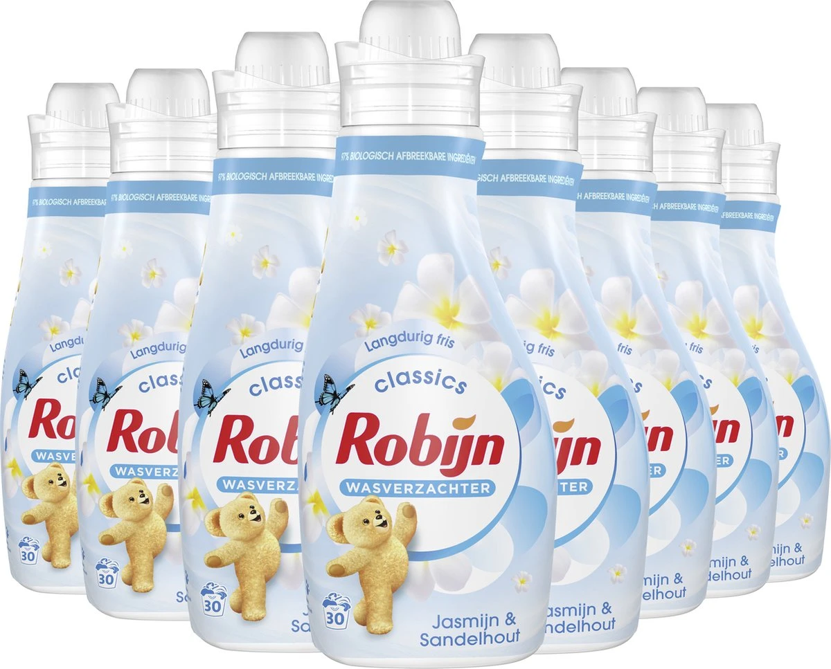 Robijn Jasmijn & Sandelhout Wasverzachter - 8 X 30 Wasbeurten- Voordeelverpakking 10 Robijn Jasmijn & Sandelhout Wasverzachter - 8 X 30 Wasbeurten- Voordeelverpakking - Afbeelding 10