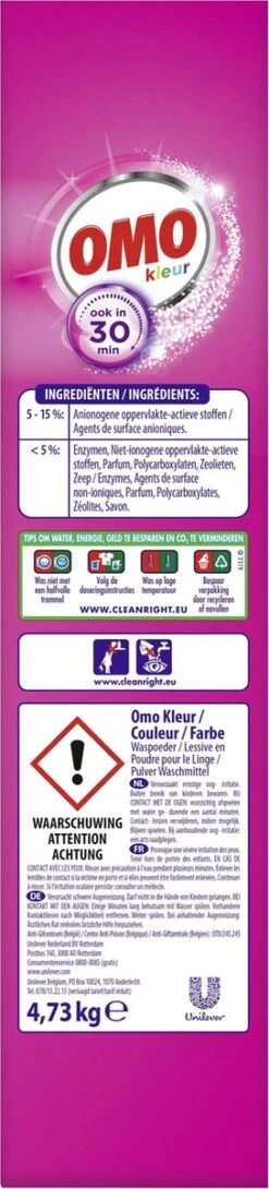 Omo Kleur XXL Waspoeder Voor De Gekleurde Was - 80 Wasbeurten -HG Sales 272x1200 1