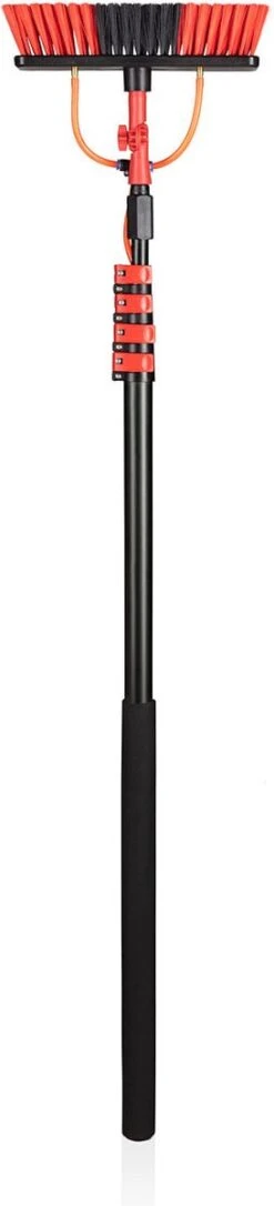 Umuzi Cleaning Telescopische Waterborstel - Uitschuifbare Schrobborstel Voor Ramen, Gevel En Huis - 1,3 Tot 4,6 Meter - Reiniger Met 4 Uitschuifbare Delen - Zeepdispenser Met Doseerknop -HG Sales 273x1200
