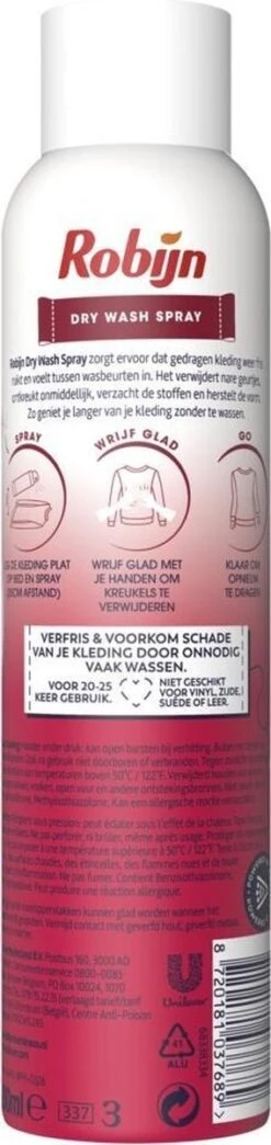 Robijn Pink Sensation Dry Wash Spray 200 Ml -HG Sales 284x1200 1