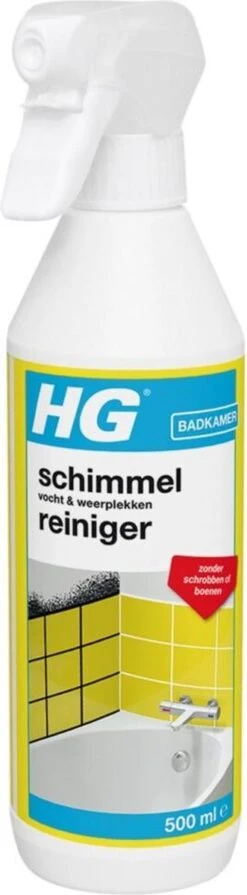 HG Schimmelreiniger - 500ml - De NR 1 Schimmelverwijderaar - Vernietigt De Hardnekkigste Schimmel - Geschikt Voor De Badkamer, Tegel-, Siliconenvoegen, Stucwerk -HG Sales 331x1200 1