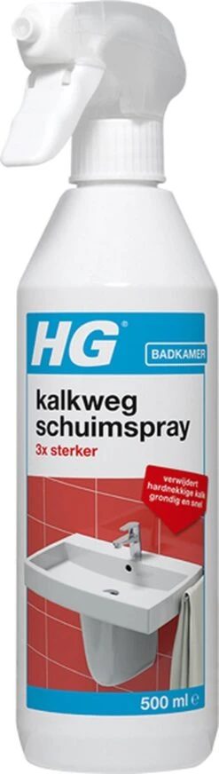 HG Kalkweg Schuimspray 3x Sterker - 500ml - Verwijdert Extreme Kalkresten - 100% Opgelost, 100% Resultaat -HG Sales 340x1200 1