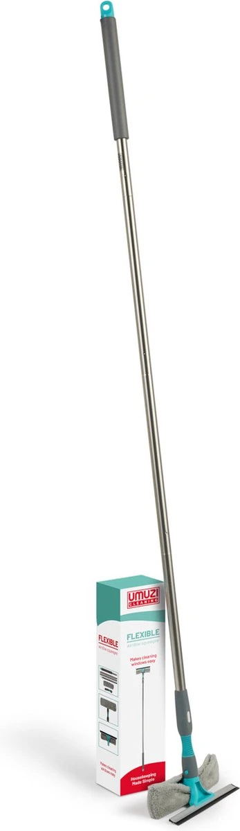Umuzi Cleaning Raamwisser Met Telescoopsteel - Flexibele Raamreiniger, Telescopische Ruitenwisser - Uitschuifbare Ramenwisser - Multifunctioneel - 25,5 X 160 Cm 7 Umuzi Cleaning Raamwisser Met Telescoopsteel - Flexibele Raamreiniger, Telescopische Ruitenwisser - Uitschuifbare Ramenwisser - Multifunctioneel - 25,5 X 160 Cm - Afbeelding 7