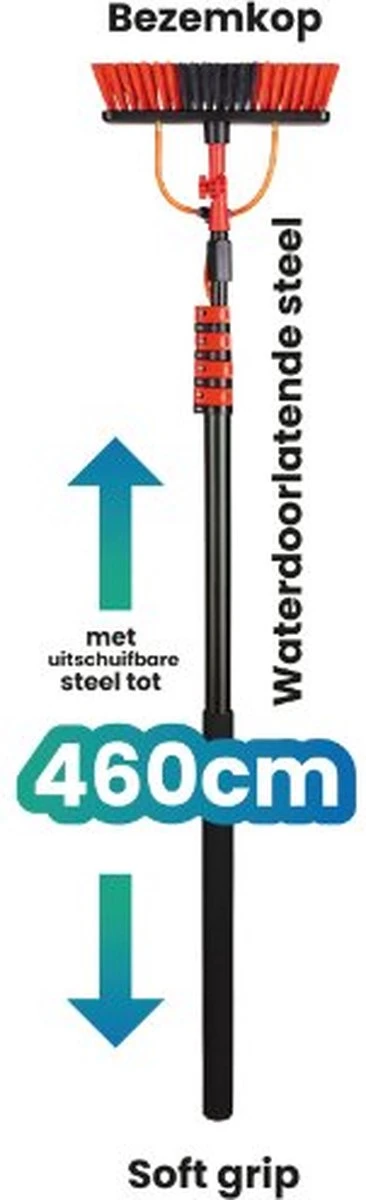 Chimb Telescopische Wasborstel - Uitschuifbare Waterborstel - Ramenwassen - 4,6 Meter - Met Zeepdispenser 7 Chimb Telescopische Wasborstel - Uitschuifbare Waterborstel - Ramenwassen - 4,6 Meter - Met Zeepdispenser - Afbeelding 7