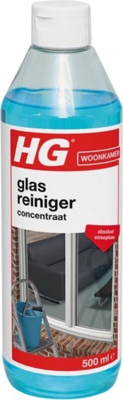 HG Glasreiniger Concentraat - 500ml - Reinigt Streeploos - De Keuze Van Professionele Glazenwassers -HG Sales 369x1200 1