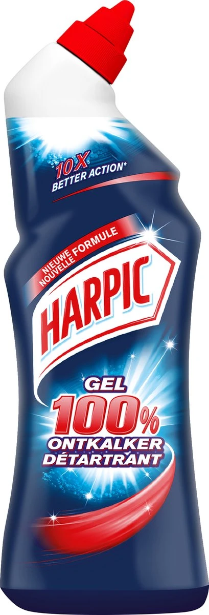 Harpic WC-reiniger Gel 100% Ontkalker- 750ml X6 2 Harpic WC-reiniger Gel 100% Ontkalker- 750ml X6 - Afbeelding 2