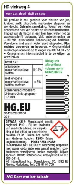HG Vlekweg 4 - 50ml - Voor Onder Andere Saus En Kruiden -HG Sales 481x1200 1