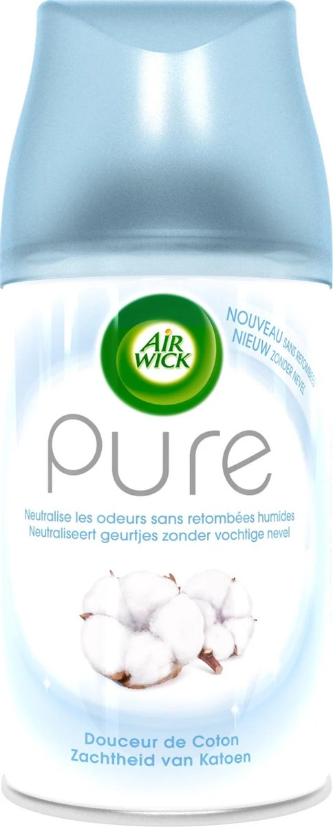 Air Wick Freshmatic Automatische Spray Luchtverfrisser - Pure Zachtheid Van Katoen Navulling - 3 Stuks - Voordeelverpakking 4 Air Wick Freshmatic Automatische Spray Luchtverfrisser - Pure Zachtheid Van Katoen Navulling - 3 Stuks - Voordeelverpakking - Afbeelding 4