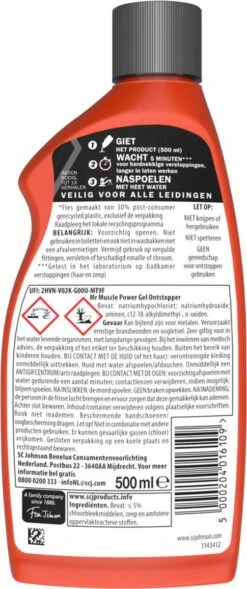Alternative view of 3x Mr. Muscle Power Gel Ontstopper 500 Ml