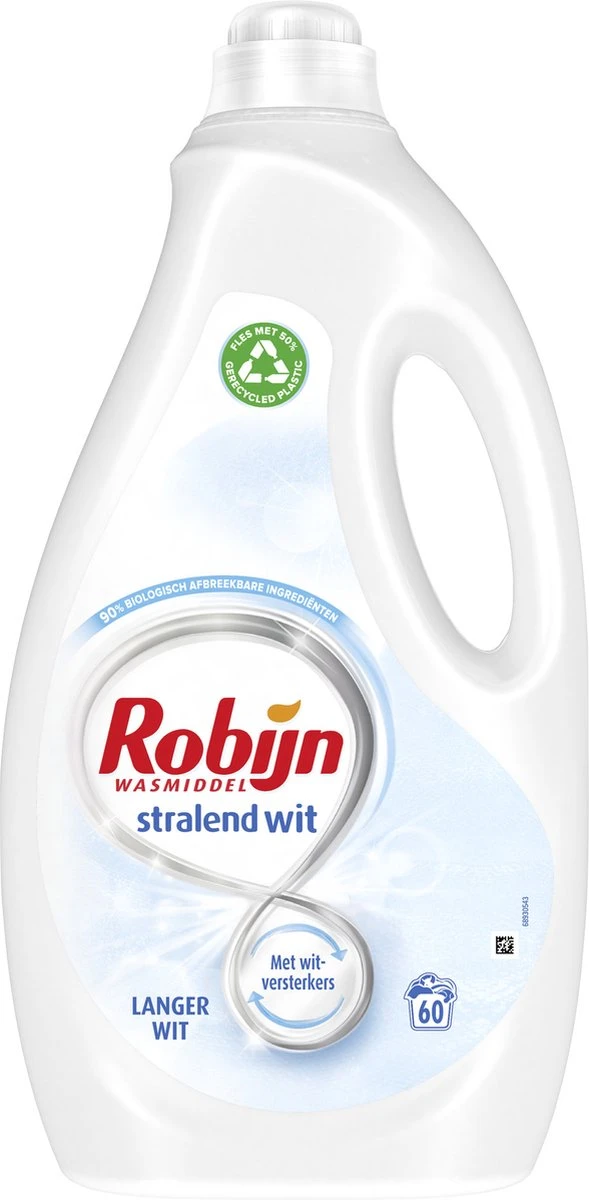 Robijn Stralend Wit Vloeibaar Wasmiddel 60 Wasbeurten 2 Robijn Stralend Wit Vloeibaar Wasmiddel 60 Wasbeurten - Afbeelding 2