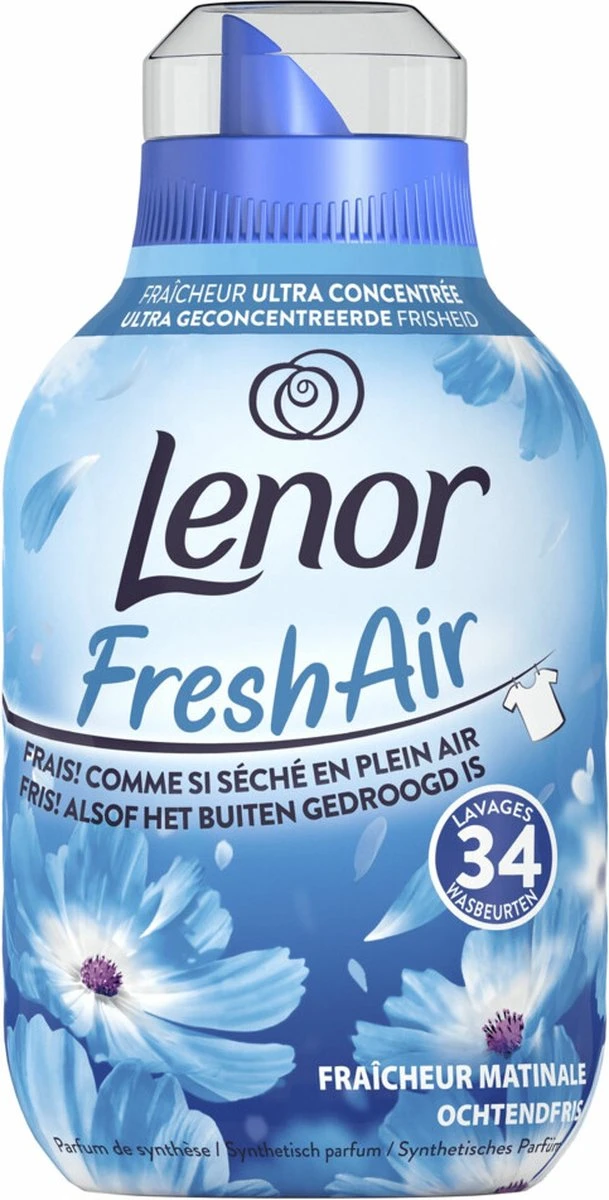 Lenor Fresh Air Ochtendfris - Wasverzachter - 6 X 34 Wasbeurten Voordeelverpakking 2 Lenor Fresh Air Ochtendfris - Wasverzachter - 6 X 34 Wasbeurten Voordeelverpakking - Afbeelding 2
