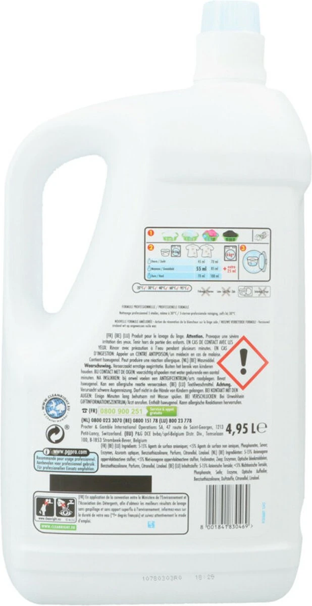Ariel - Proffesional - Vloeibaar Wasmiddel - Regular - 100 Wasbeurten - 5L - 2 Ariel - Proffesional - Vloeibaar Wasmiddel - Regular - 100 Wasbeurten - 5L - - Afbeelding 2