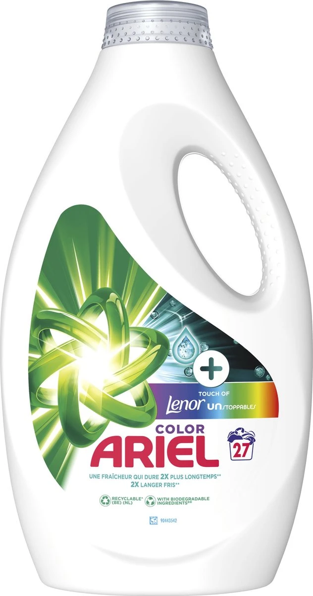 Ariel Vloeibaar Wasmiddel + Touch Van Lenor Unstoppables - 5 X 27 Wasbeurten - Voordeelverpakking 3 Ariel Vloeibaar Wasmiddel + Touch Van Lenor Unstoppables - 5 X 27 Wasbeurten - Voordeelverpakking - Afbeelding 3