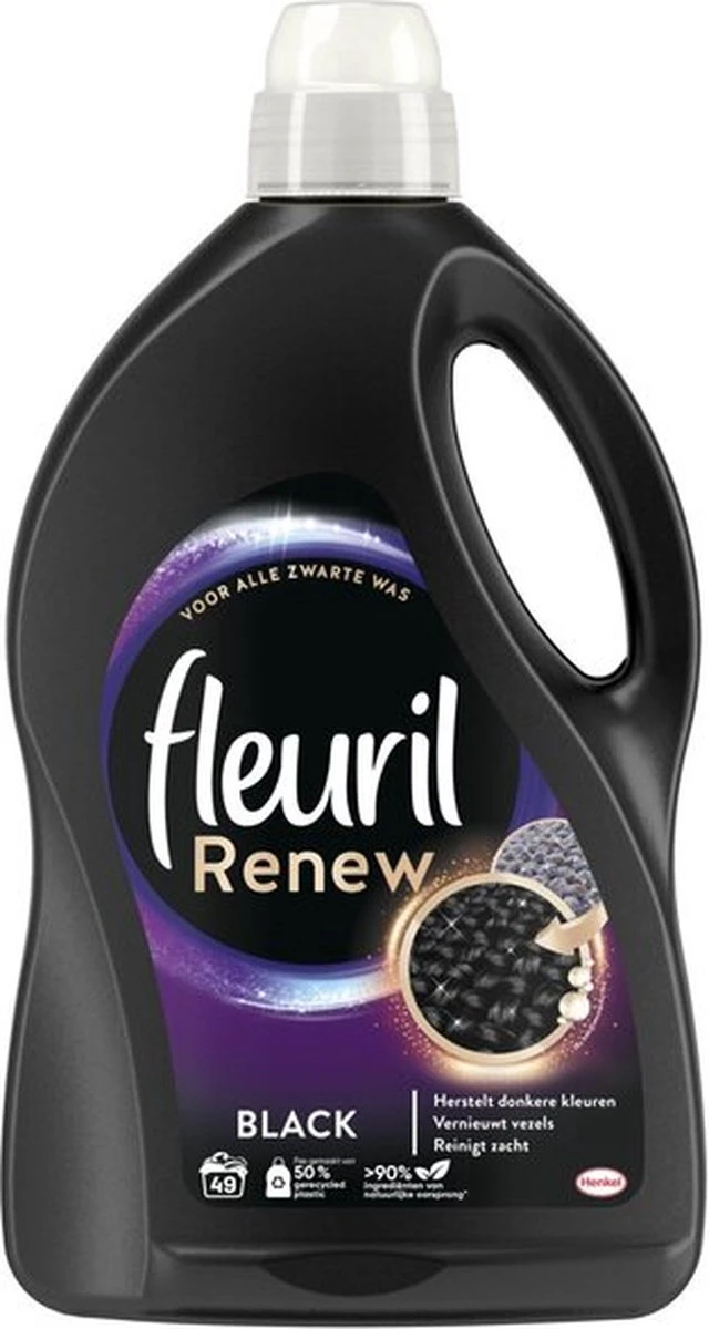 Fleuril Renew Zwart Vloeibaar Wasmiddel - 2,695 L - 49 Wasbeurten 4 Fleuril Renew Zwart Vloeibaar Wasmiddel - 2,695 L - 49 Wasbeurten - Afbeelding 4