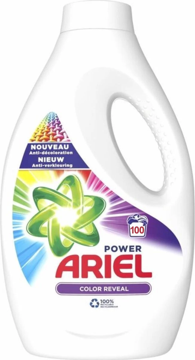 Ariel Vloeibaar Wasmiddel Kleur Color - 5x20 Wasbeurten - Voordeelverpakking 1 Ariel Vloeibaar Wasmiddel Kleur Color - 5x20 Wasbeurten - Voordeelverpakking