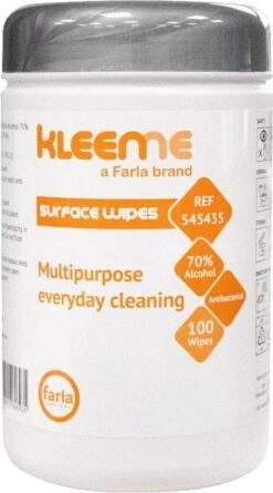 Alternative view of Schoonmaakdoekjes - Ontsmettingsdoekjes - Desinfectiedoekjes - Desinfectie Doekjes - KleenMe - Alcohol Doekjes - Alcoholdoekjes - Allesreiniger Zachte Antibacteriële Alcohol Wipes- 100 Doekjes - Met Dispenser - 70% Alcohol - 185 X 110mm