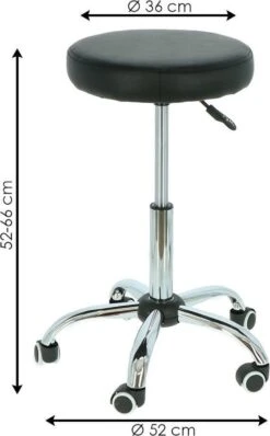 Alora Tabouret Op Wielen - Zadelkruk - Zwart - Kruk – Kapperskruk - Draaikruk - Werkkruk - Verstelbaar -HG Sales 745x1200 1