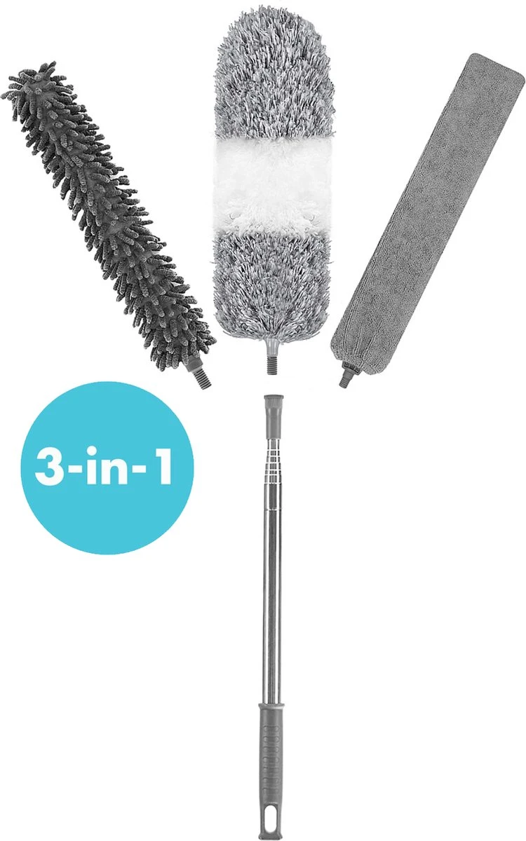 VAIVE Plumeau Uitschuifbaar - Stoffer - Duster - Ragebol Met Telescoopsteel 1 VAIVE Plumeau Uitschuifbaar - Stoffer - Duster - Ragebol Met Telescoopsteel