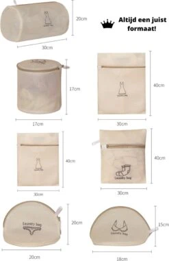 V&P Black Crown Waszakken Set Met Rits - Wasnet - Waszak - Waszakken Set Van 7 Voor Wasgoed - Waszakje Lingerie - Waszak Bh - Divers Delicaat Wasgoed - Wasnet Groot - Wasmachine Zakjes - Laundry Bag Set 7 V&P Black Crown Waszakken Set Met Rits - Wasnet - Waszak - Waszakken Set Van 7 Voor Wasgoed - Waszakje Lingerie - Waszak Bh - Divers Delicaat Wasgoed - Wasnet Groot - Wasmachine Zakjes - Laundry Bag Set -HG Sales 777x1200 1