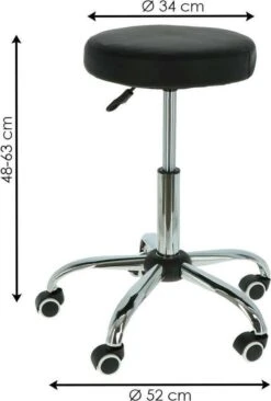 Alora Tabouret Op Wielen - Zadelkruk - Zwart - Kruk – Kapperskruk - Draaikruk - Werkkruk - Verstelbaar -HG Sales 809x1200 2