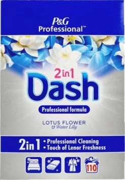 Dash 2 In 1 Lotusbloem En Lelie Waspoeder - XL Pack - 110 Wasbeurten -HG Sales 833x1200
