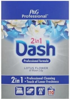 Dash 2 In 1 Lotusbloem En Lelie Waspoeder - XL Pack - 110 Wasbeurten -HG Sales 849x1200