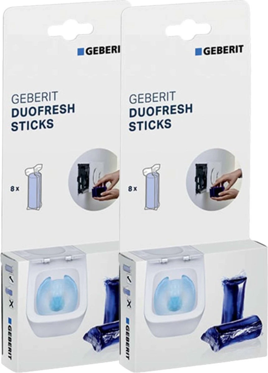 Geberit DuoFresh Sticks 16 Stuks - Voordeelverpakking 1 Geberit DuoFresh Sticks 16 Stuks - Voordeelverpakking