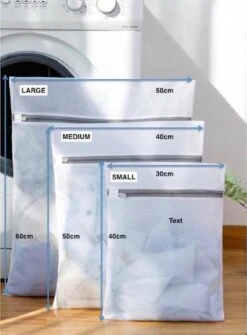 Merkloos Laundry Bag | Waszak | Set Van 4 Waszakken Met Rits | Transparant | Wasnet | Waszakjes | Vakantie Als Kledingsorteerder | Groot Formaat | Laken/schoenen/bh/ondergoed/kleding -HG Sales 886x1200