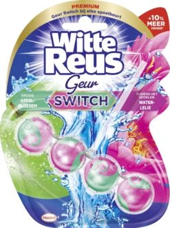 Alternative view of Witte Reus Toiletblok Geur Switch - Appel Waterlelie - WC Blokjes Voordeelverpakking - 10 Stuks