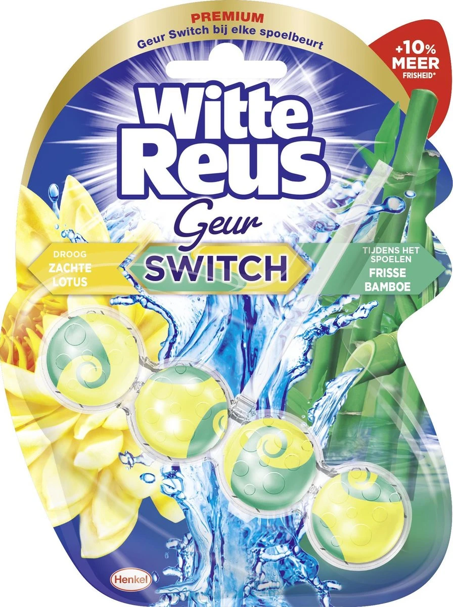 Witte Reus Toiletblok Geur Switch - Lotus Bamboe - WC Blokjes Voordeelverpakking - 10 Stuks 2 Witte Reus Toiletblok Geur Switch - Lotus Bamboe - WC Blokjes Voordeelverpakking - 10 Stuks - Afbeelding 2