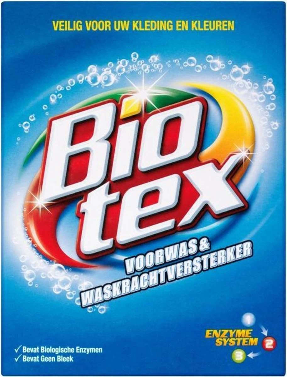 Biotex Waspoeder Voorwas & Waskrachtversterker - 750 Gram 2 Biotex Waspoeder Voorwas & Waskrachtversterker - 750 Gram - Afbeelding 2
