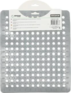 Merkloos Gootsteenmat PVC Vierkant Grijs 28 Cm -HG Sales 916x1200 2