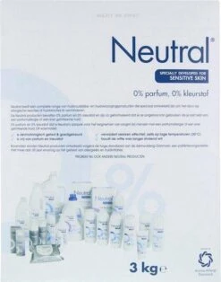 Neutral 0% Wit Parfumvrij Waspoeder - 45 Wasbeurten - Wasmiddel -HG Sales 943x1200