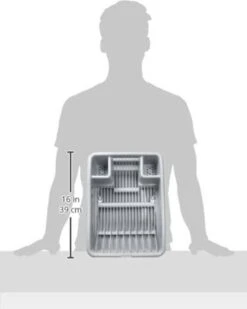 Curver Afdruiprek Met Met Lekbak Plateau - Kliksysteem - Afdruiprek Voor Afwas - Vaatwas Rek - Afdruiprek - 38x29x8,5 Cm - 2 Stuks -HG Sales 958x1200 2