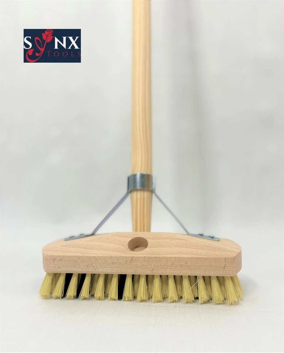 Synx Tools Luiwagen Fiber 22cm - Schrobber - Vloerschrobber - Schoonmaakbezem - Schrobborstels - Incl. Steel 150 Cm 5 Synx Tools Luiwagen Fiber 22cm - Schrobber - Vloerschrobber - Schoonmaakbezem - Schrobborstels - Incl. Steel 150 Cm - Afbeelding 5