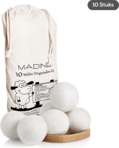 Merino Wollen Drogerballen XL - 10 Stuks - Herbruikbare Wasballen - Natuurlijke Wasverzachter - Wasbollen - Dryer Balls - Duurzame Nieuw-Zeelandse Droogballen
