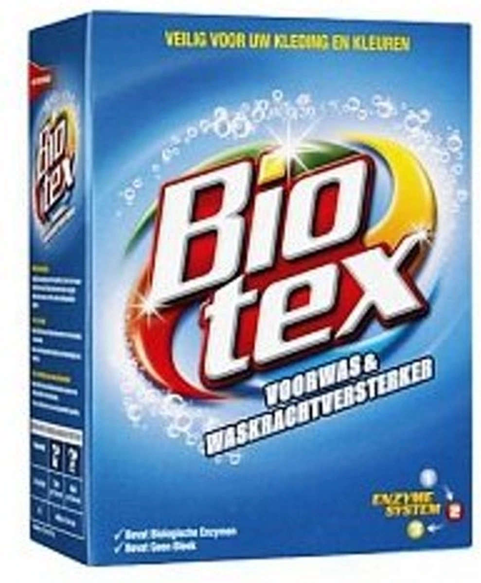 Biotex Waspoeder Voorwas & Waskrachtversterker - 750 Gram 1 Biotex Waspoeder Voorwas & Waskrachtversterker - 750 Gram