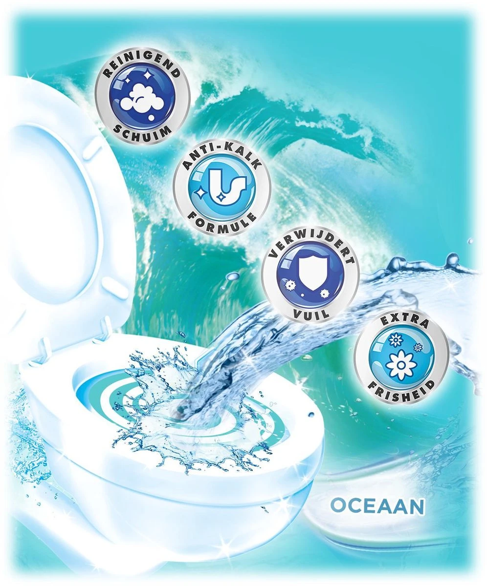 Witte Reus Toiletreiniger - Kracht Actief Gel Oceaan - Voordeelverpakking 10 X 700ml 4 Witte Reus Toiletreiniger - Kracht Actief Gel Oceaan - Voordeelverpakking 10 X 700ml - Afbeelding 4
